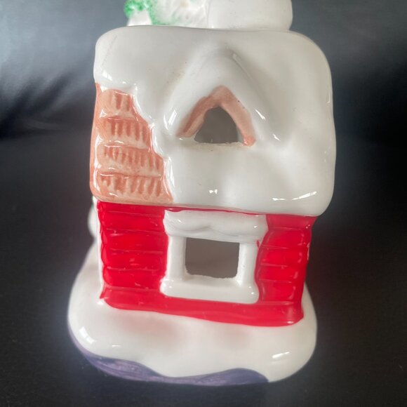 Vintage  Caroller Potpourri Figure and  House Tea Light  Holder - Picture 4 of 9